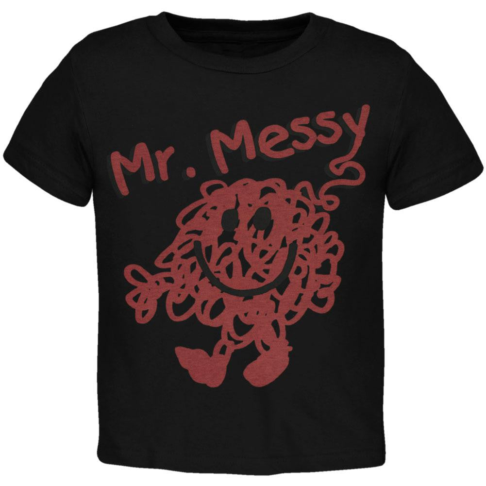 Mr. Men - Mr. Messy Brown Juvy T-Shirt Juvenile T-Shirts Mr. Men & Little Miss J4 Black 