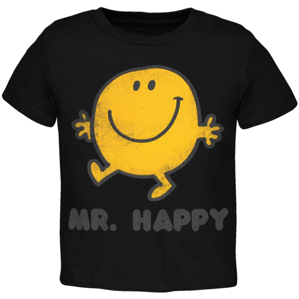 Mr Men Mr Happy Stroll Brown Juvy T Shirt Old Glory