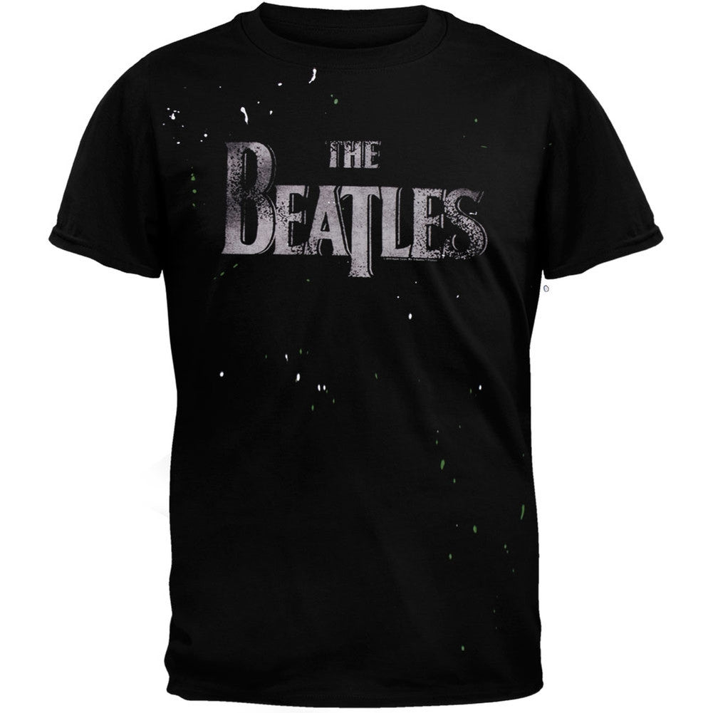 The Beatles - Logo Splatter Soft T-Shirt Men's T-Shirts The Beatles SM Black 