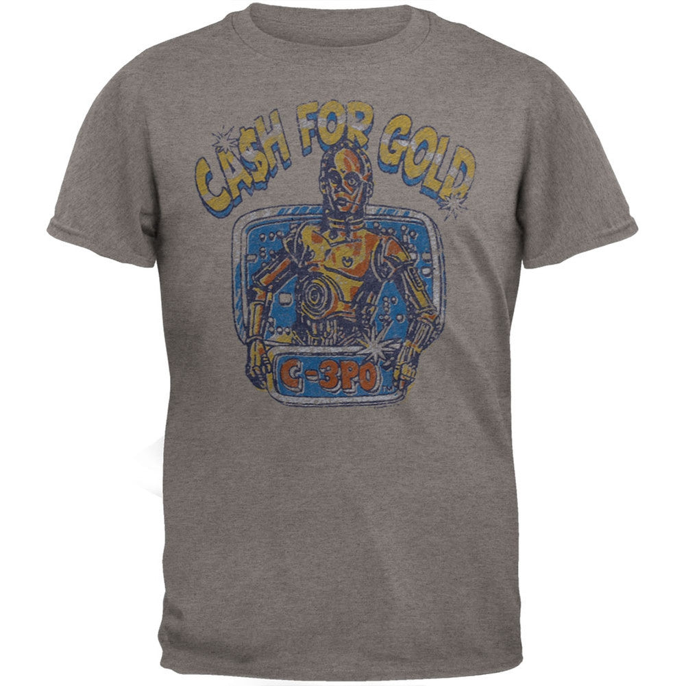 Star Wars - Cash For Gold Soft T-Shirt Men's T-Shirts Star Wars SM Grey 