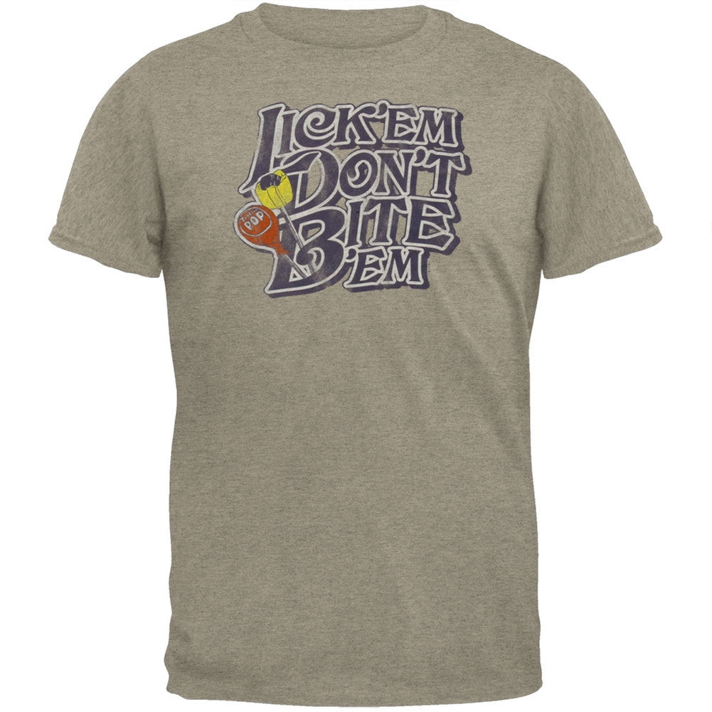 Tootsie Pop - Lick Em Soft T-Shirt Men's T-Shirts Tootsie LG Grey