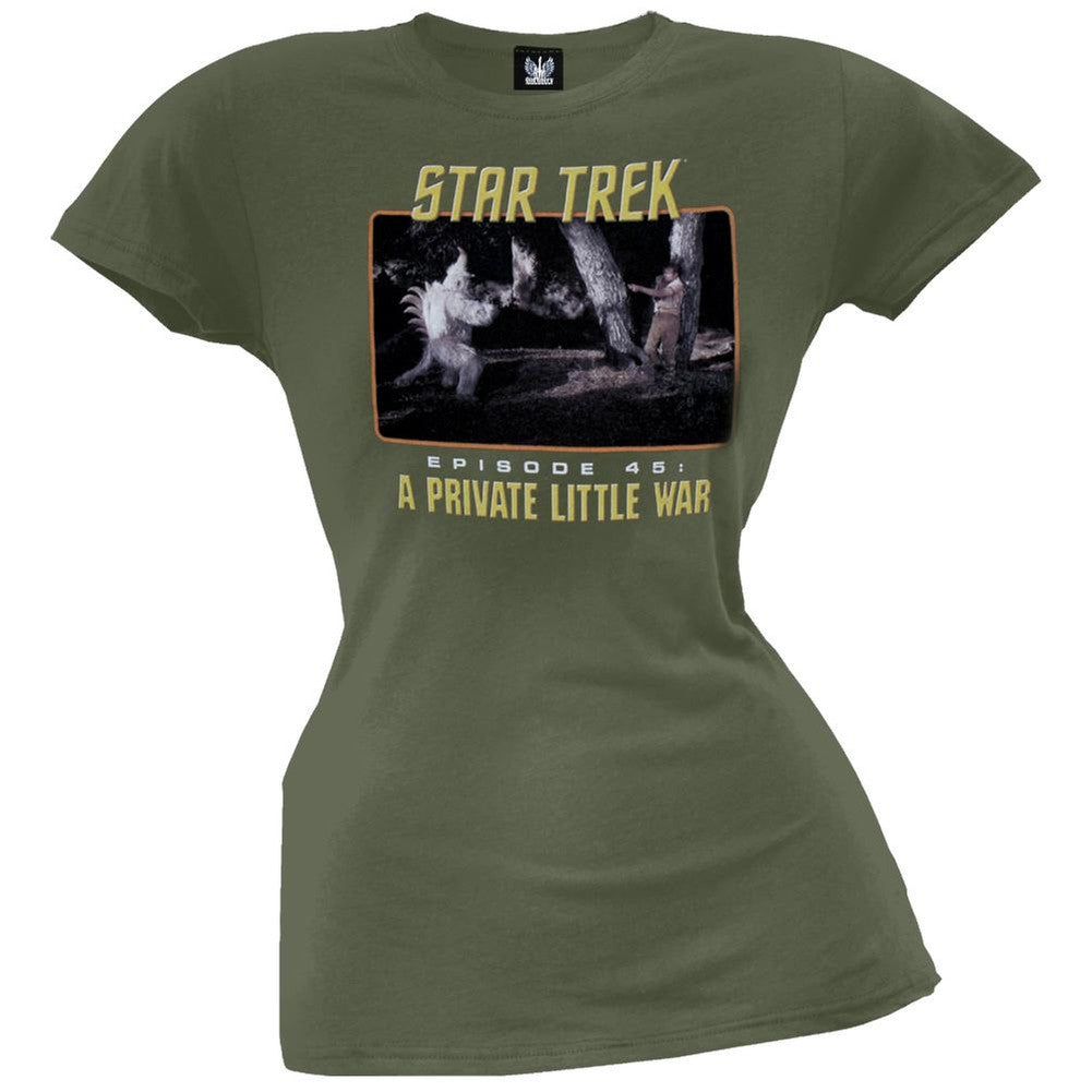 Star Trek - Private Little War Juniors T-Shirt Juniors T-Shirts Star Trek SM Dark Green