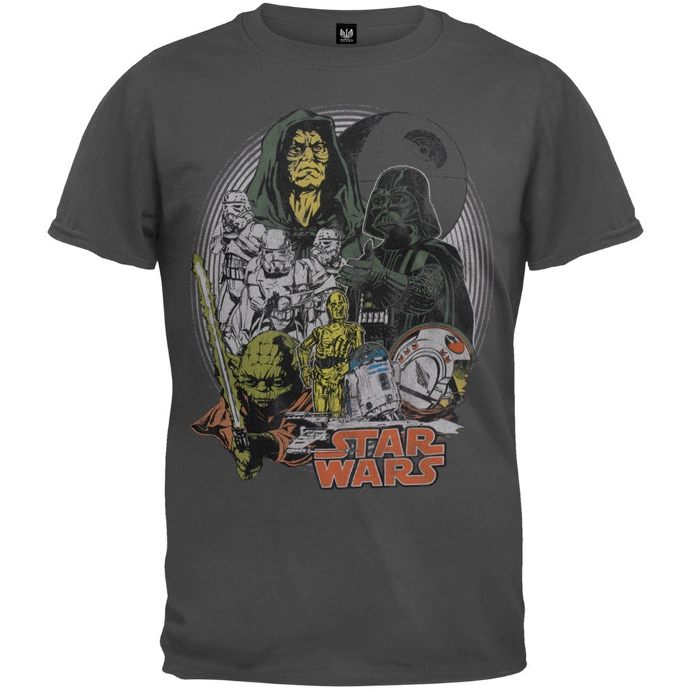 Star Wars - Bad Guys Youth T-Shirt Youth T-Shirts Star Wars LG Grey 