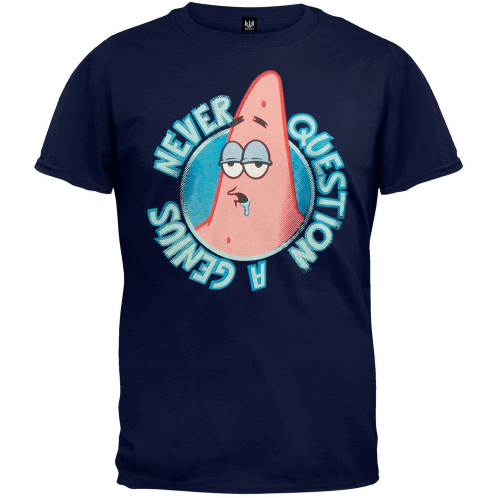 Spongebob Squarepants - Never Question Youth T-Shirt Youth T-Shirts Spongebob Squarepants MD Dark Blue 