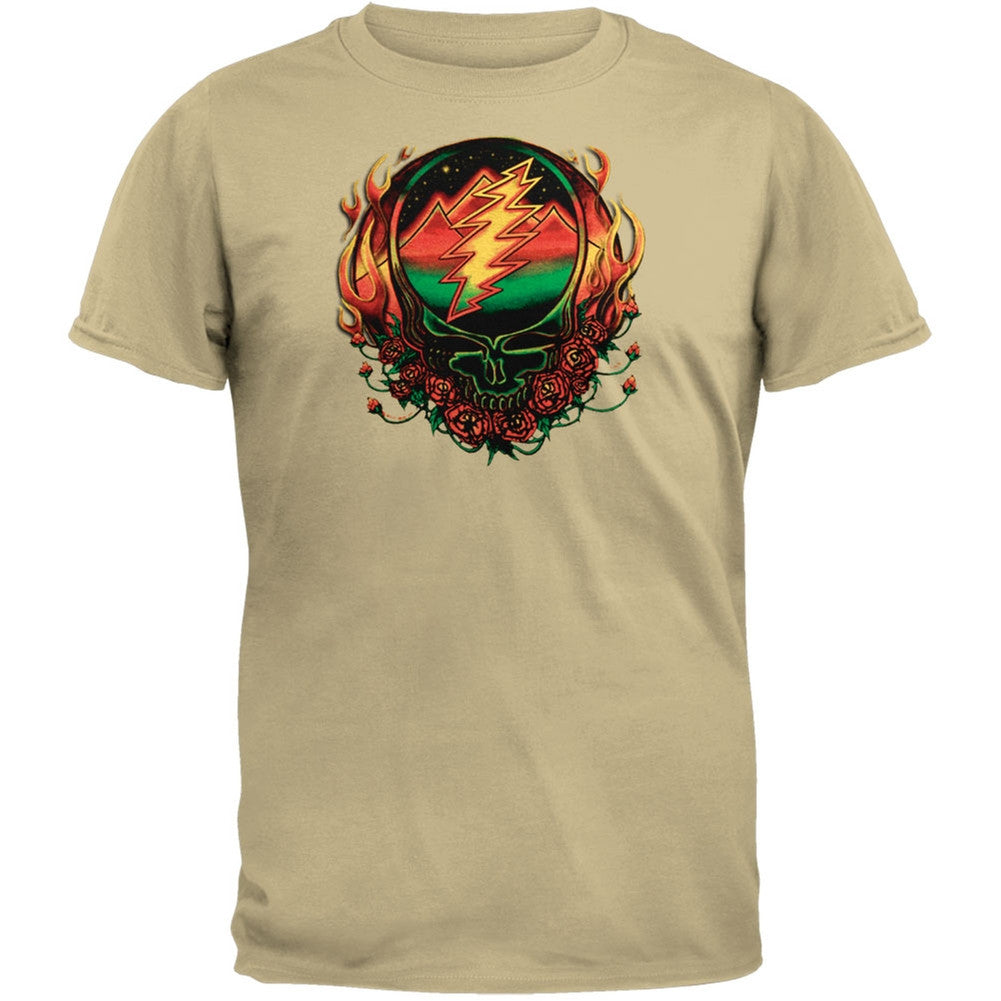 Grateful Dead - Scarlet Fire SYF Tan Adult T-Shirt Men's T-Shirts Grateful Dead MD Tan 