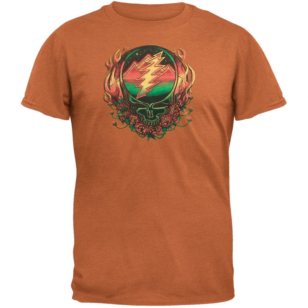 Grateful Dead - Scarlet Fire SYF Rustic Orange Adult T-Shirt Men's T-Shirts Grateful Dead   