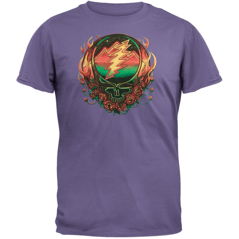 Grateful Dead - Scarlet Fire SYF Purple Adult T-Shirt Men's T-Shirts Grateful Dead   