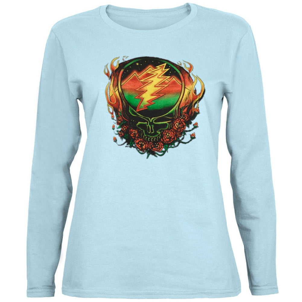 Grateful Dead - Scarlet SYF Light Blue Juniors Long Sleeve T-Shirt Juniors Long Sleeves Grateful Dead   