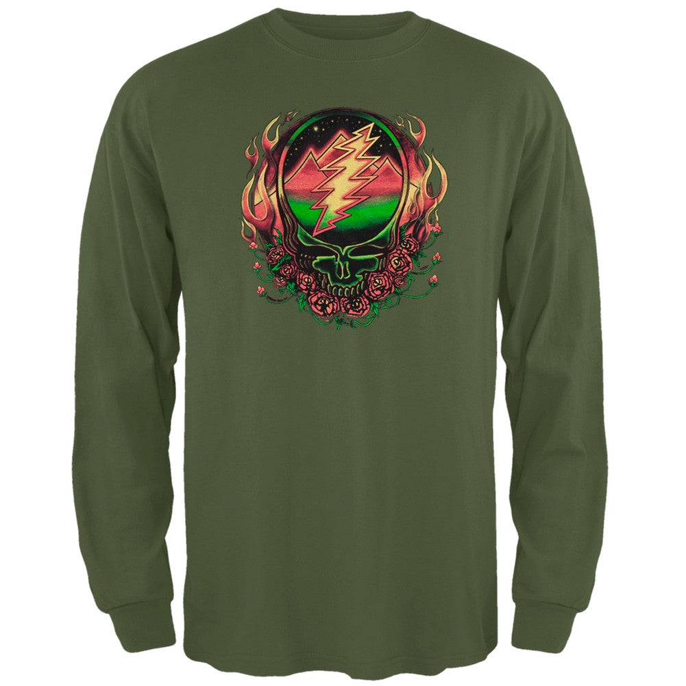 Grateful Dead - Scarlet SYF Dark Green Long Sleeve T-Shirt Men's Long Sleeves Grateful Dead   