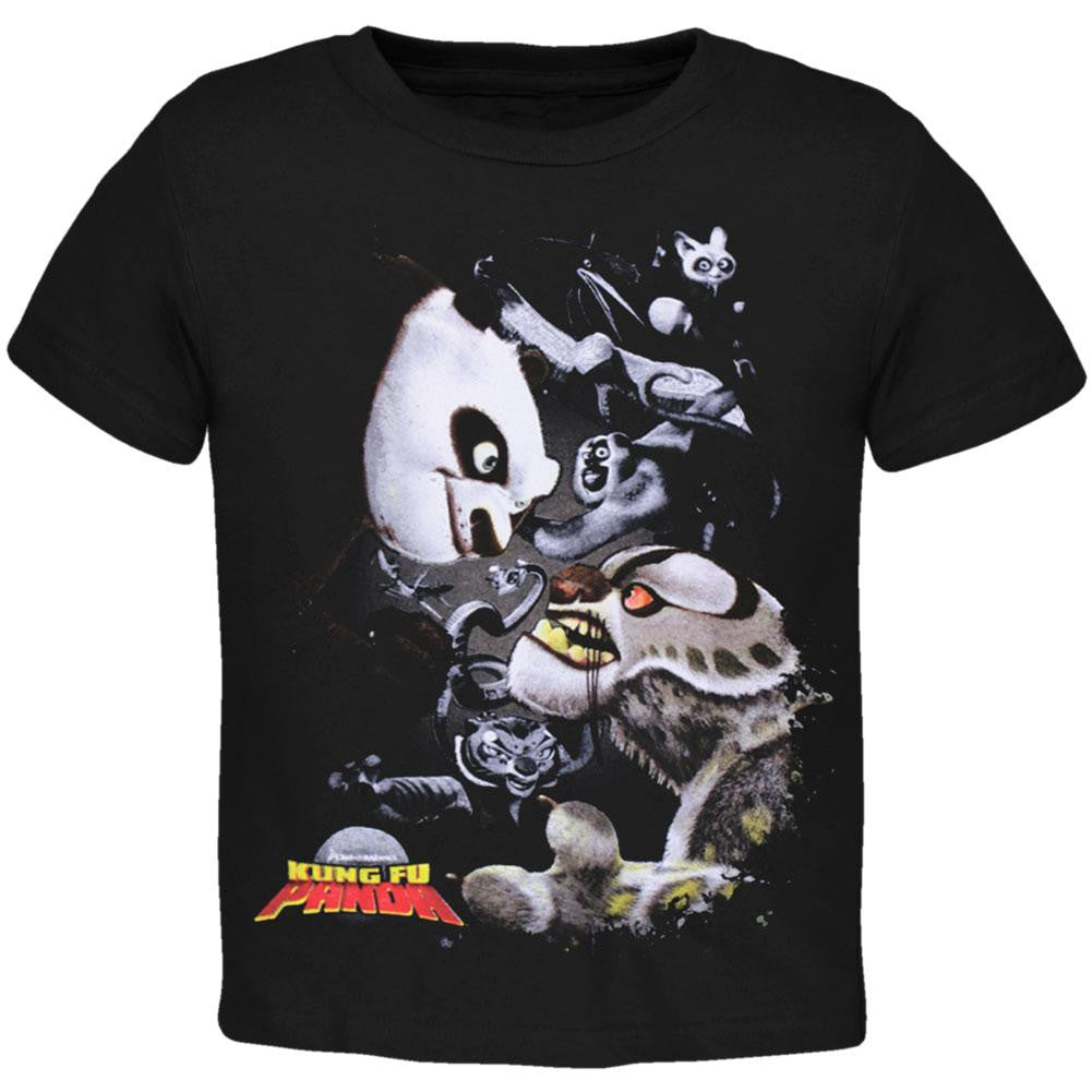 Kung-Fu Panda - Snarl Graphic Juvy T-Shirt Juvenile T-Shirts Kung-Fu Panda J4 Black 