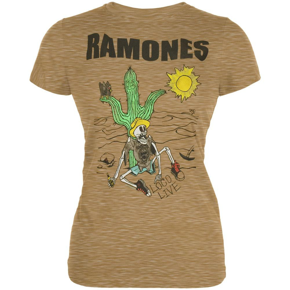 Ramones - Loco Juniors T-Shirt Juniors T-Shirts Ramones LG Brown 