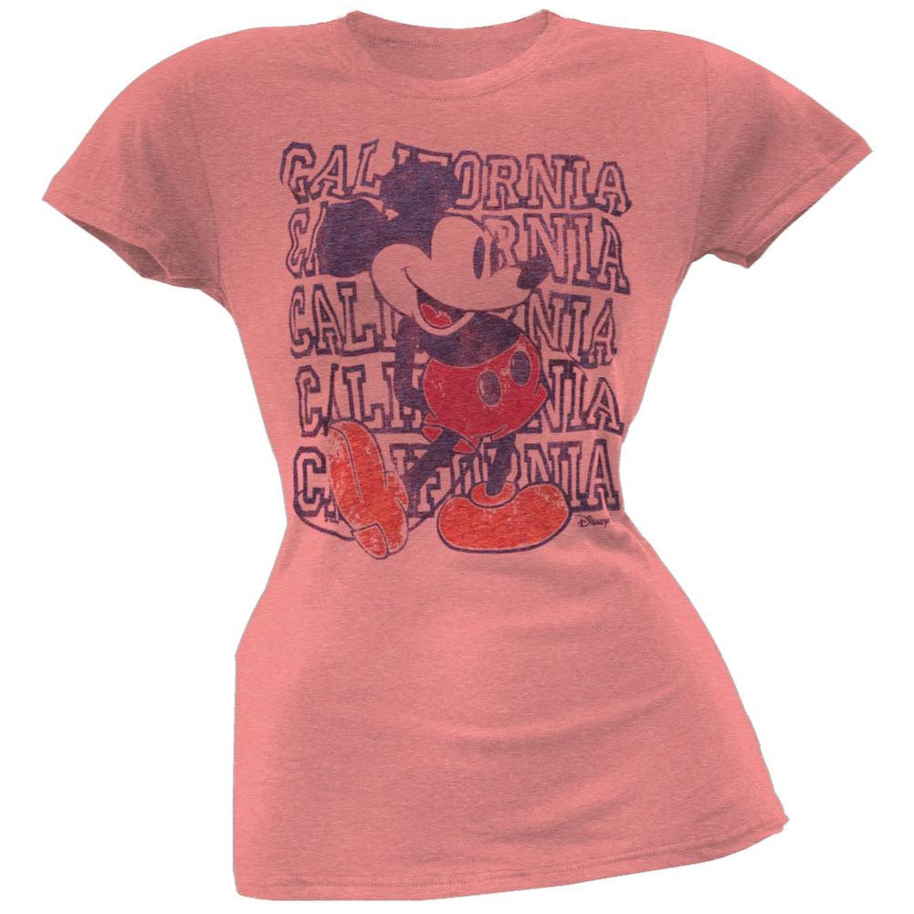 Mickey Mouse - California Juniors T-Shirt Juniors T-Shirts Mickey Mouse LG Light Pink