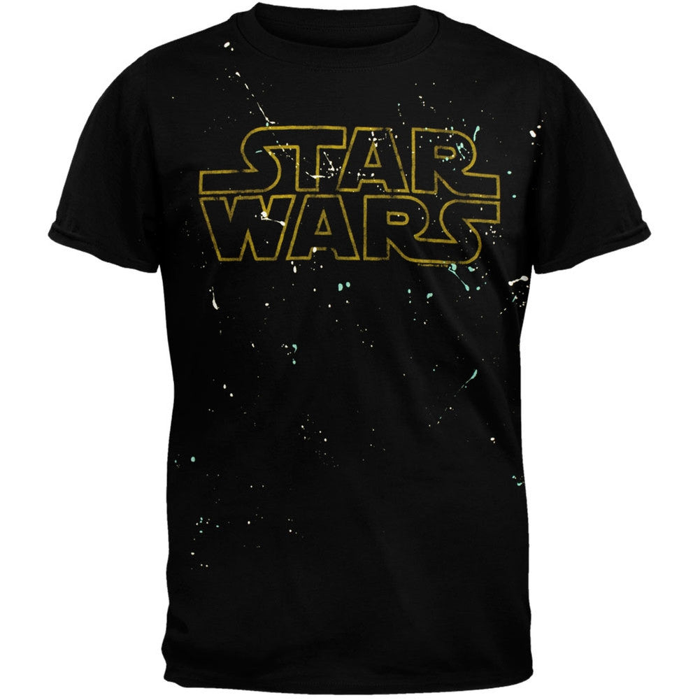 Star Wars - Logo Splatter Soft T-Shirt Men's T-Shirts Star Wars SM Black 