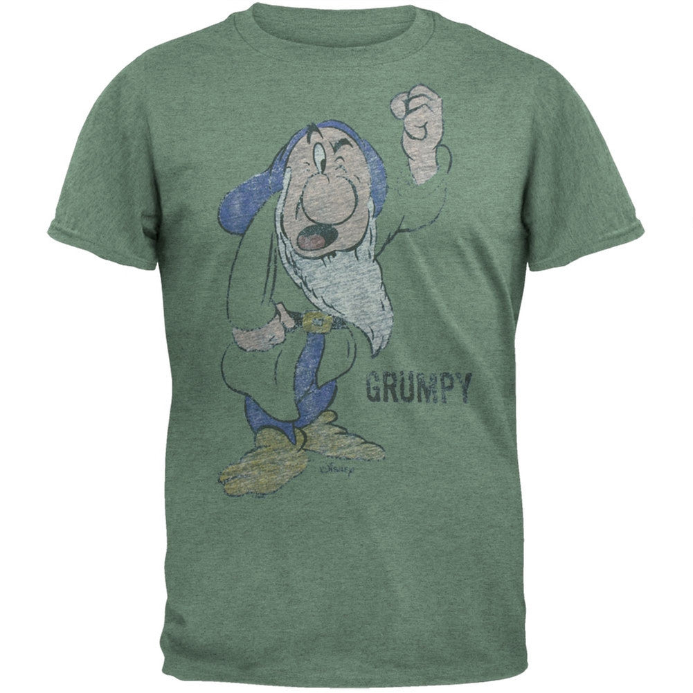 Grumpy - Fist Pump Soft T-Shirt Men's T-Shirts Snow White MD Dark Green