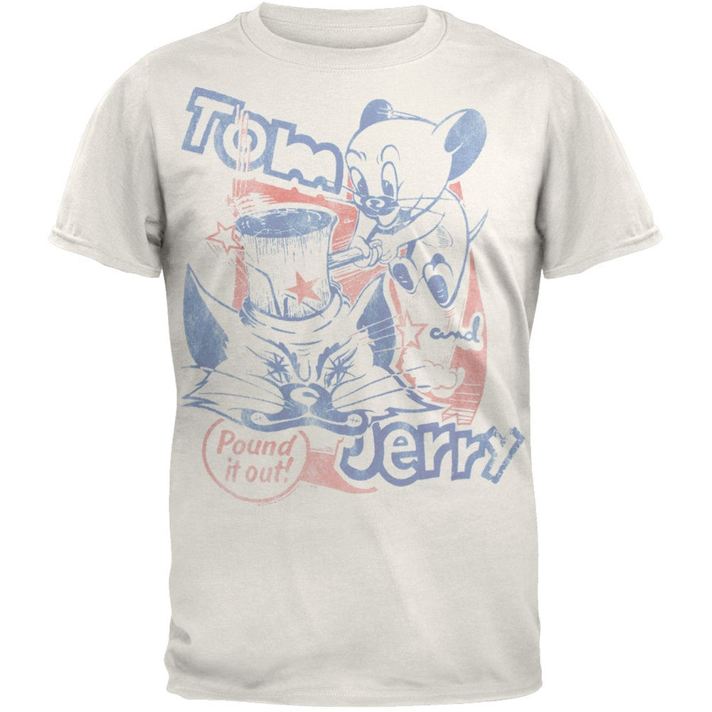 Tom & Jerry - Pound It Out Soft T-Shirt Men's T-Shirts Tom & Jerry   