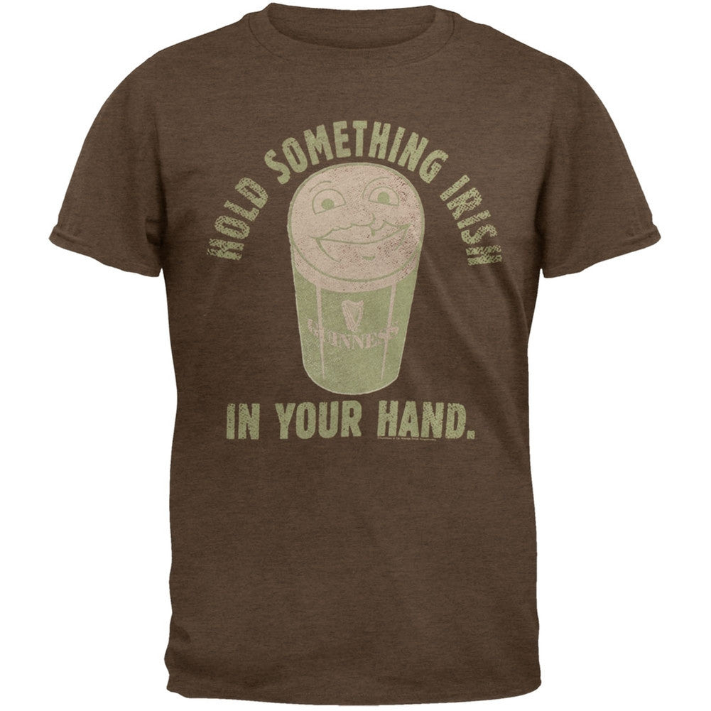 Guinness - Hold Something Irish Soft T-Shirt Men's T-Shirts Guinness SM Brown 