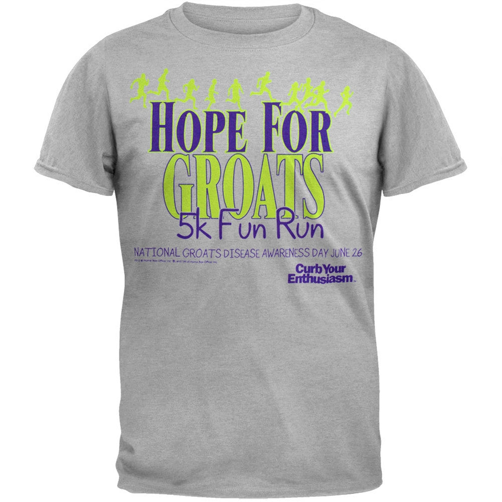 Curb Your Enthusiasm - Hope For Groats Soft T-Shirt Men's T-Shirts Curb Your Enthusiasm 2XL Grey 