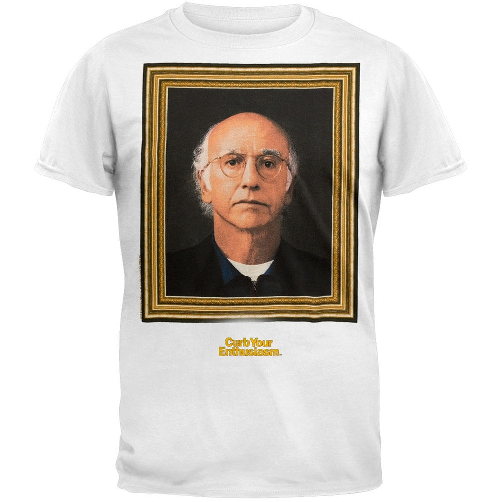 Curb Your Enthusiasm - Larrys Portrait White Soft T-Shirt Men's T-Shirts Curb Your Enthusiasm 2XL White 