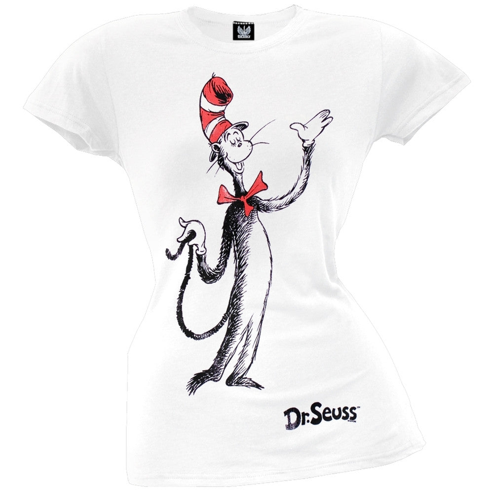 Dr. Seuss - Hatter Juniors T-Shirt Juniors T-Shirts Dr. Seuss SM White