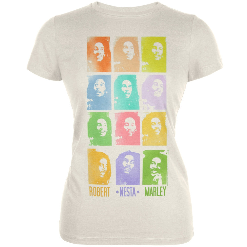 Bob Marley - Robert Nesta Ladies T-Shirt Juniors T-Shirts Bob Marley XL White 