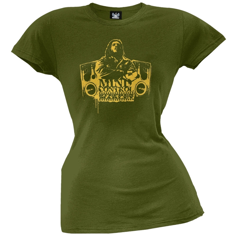 Stephen Marley - Speakers Juniors T-Shirt Juniors T-Shirts Stephen Marley SM Olive