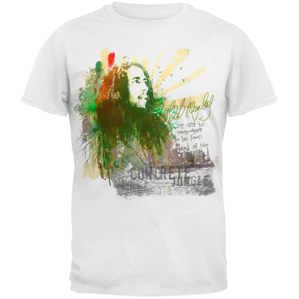 Bob Marley - Concrete Jungle T-Shirt Men's T-Shirts Bob Marley SM White 