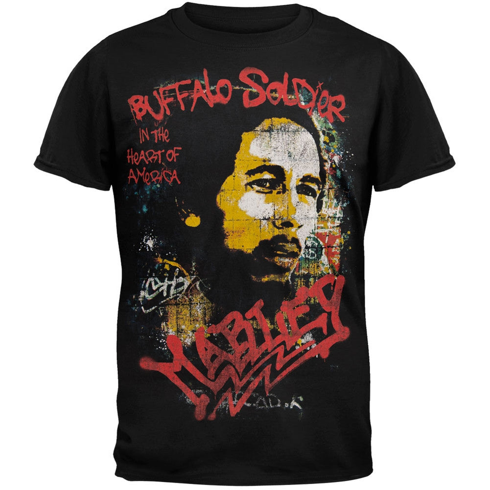 Bob Marley - Heart Of America T-Shirt Men's T-Shirts Bob Marley XS Black 