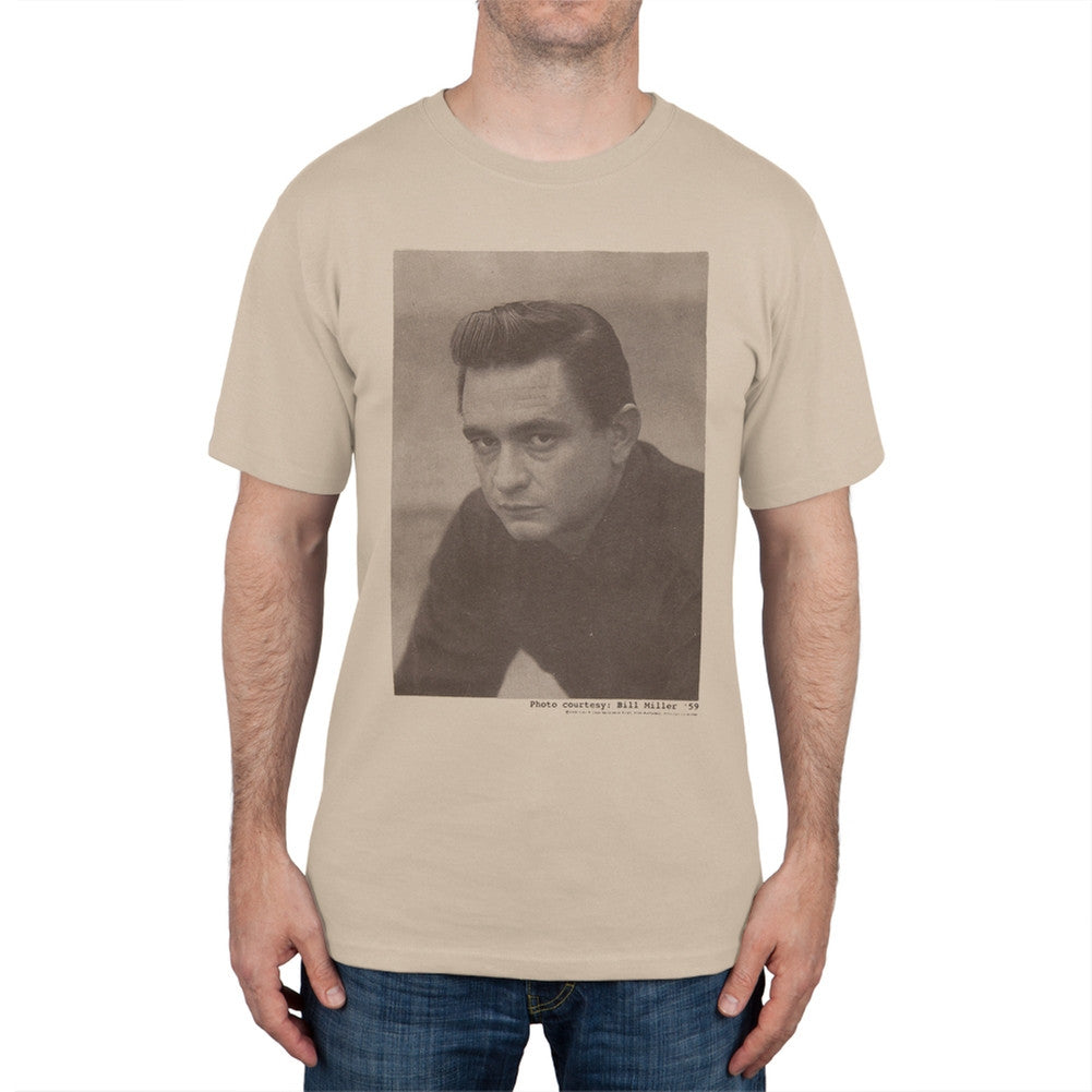 Johnny Cash - Sepia Soft T-Shirt Men's T-Shirts Johnny Cash LG Off-White 