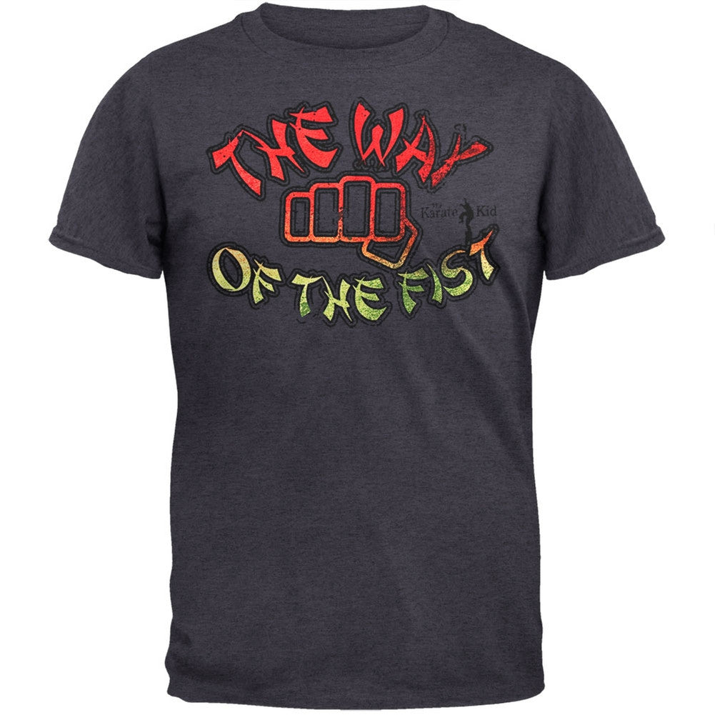 Karate Kid - Way Of The Fist Soft T-Shirt Men's T-Shirts Karate Kid SM Grey 