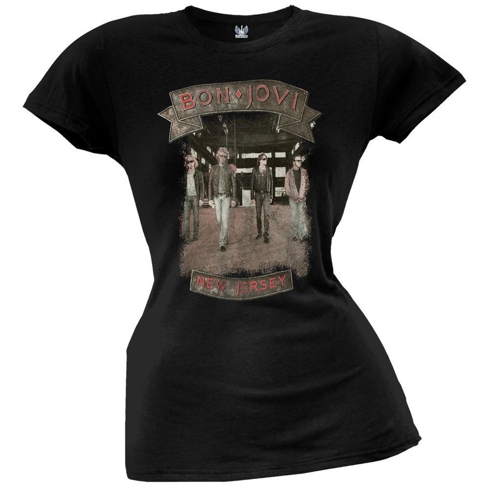 Bon Jovi - Warehouse Juniors T-Shirt Juniors T-Shirts Bon Jovi   