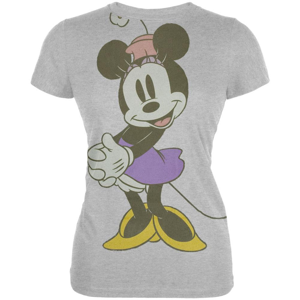 Minnie Mouse - Full Pose Juniors T-Shirt Juniors T-Shirts Minnie Mouse LG Grey 