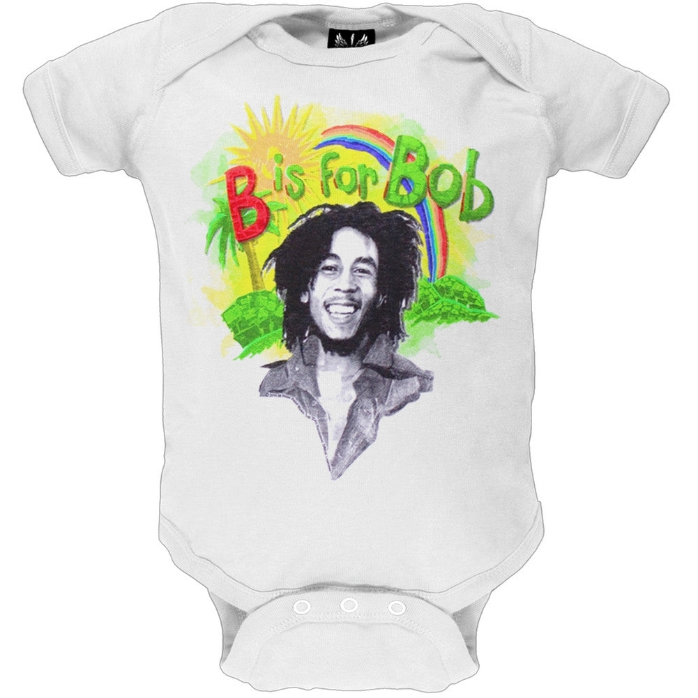 Bob Marley - Rainbow Baby One Piece Baby One Piece Bob Marley LG White 