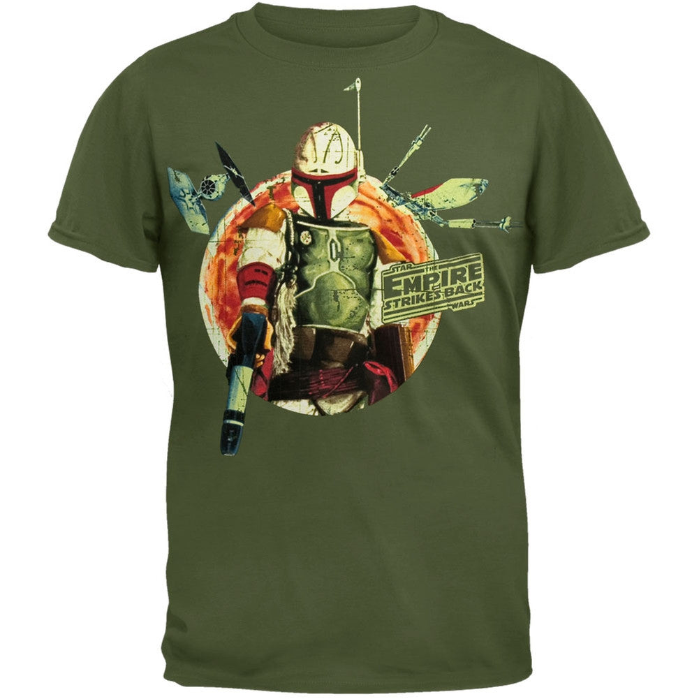 Star Wars - Planet Rock Soft Adult T-Shirt Men's T-Shirts Star Wars SM Dark Green 