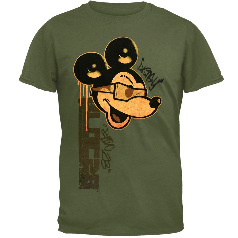 Mickey Mouse - Old Paper Soft T-Shirt Men's T-Shirts Mickey Mouse 2XL Dark Green