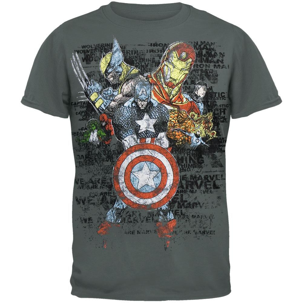 Marvel Heroes - We Are Marvel Youth T-Shirt Youth T-Shirts Marvel SM Grey 