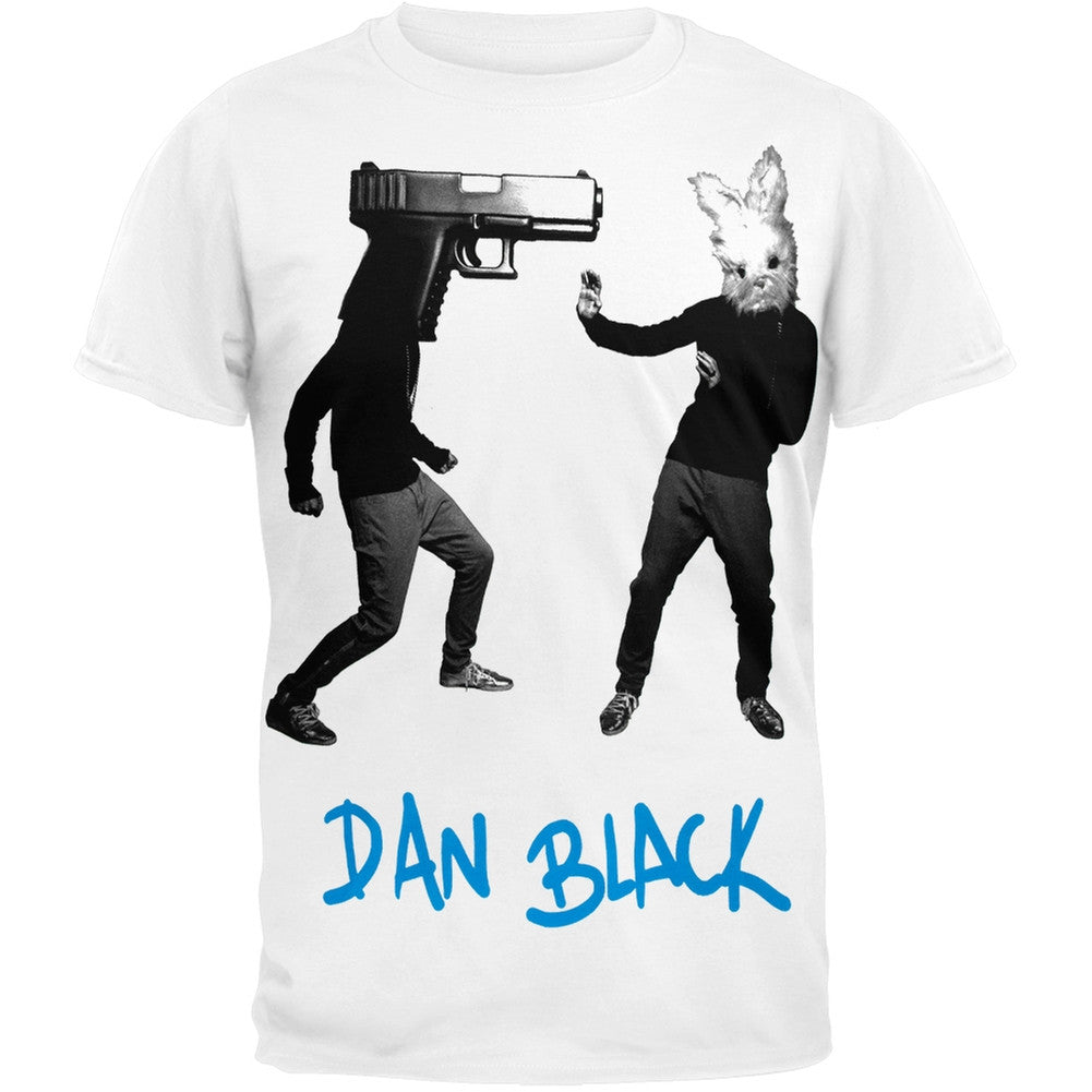 Dan Black - Gunhead Vs Rabbit T-Shirt Men's T-Shirts Dan Black LG White