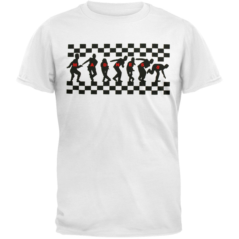 Madness - Silhouette Checks Soft T-Shirt Men's T-Shirts Madness LG White