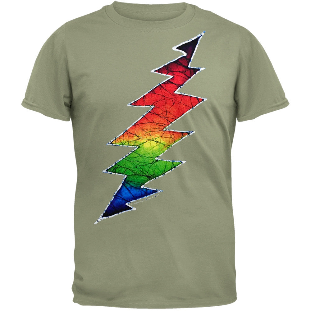 Grateful Dead - Lightning Bolt Green Adult T-Shirt Men's T-Shirts Grateful Dead   