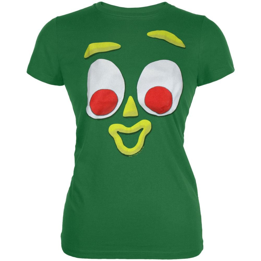 Gumby - Face Juniors T-Shirt Juniors T-Shirts Gumby SM Green