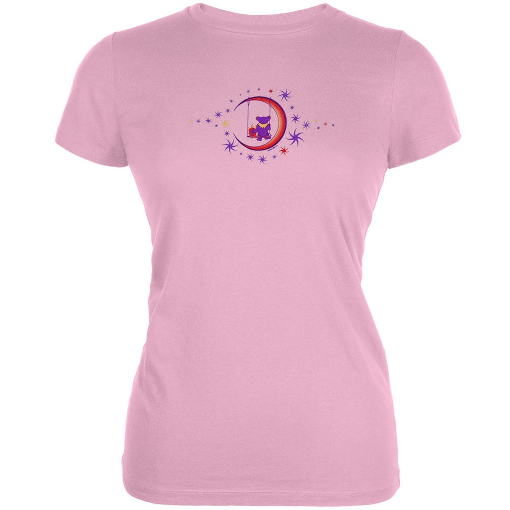 Grateful Dead - Moon Swing Light Pink Juniors T-Shirt Juniors T-Shirts Grateful Dead   