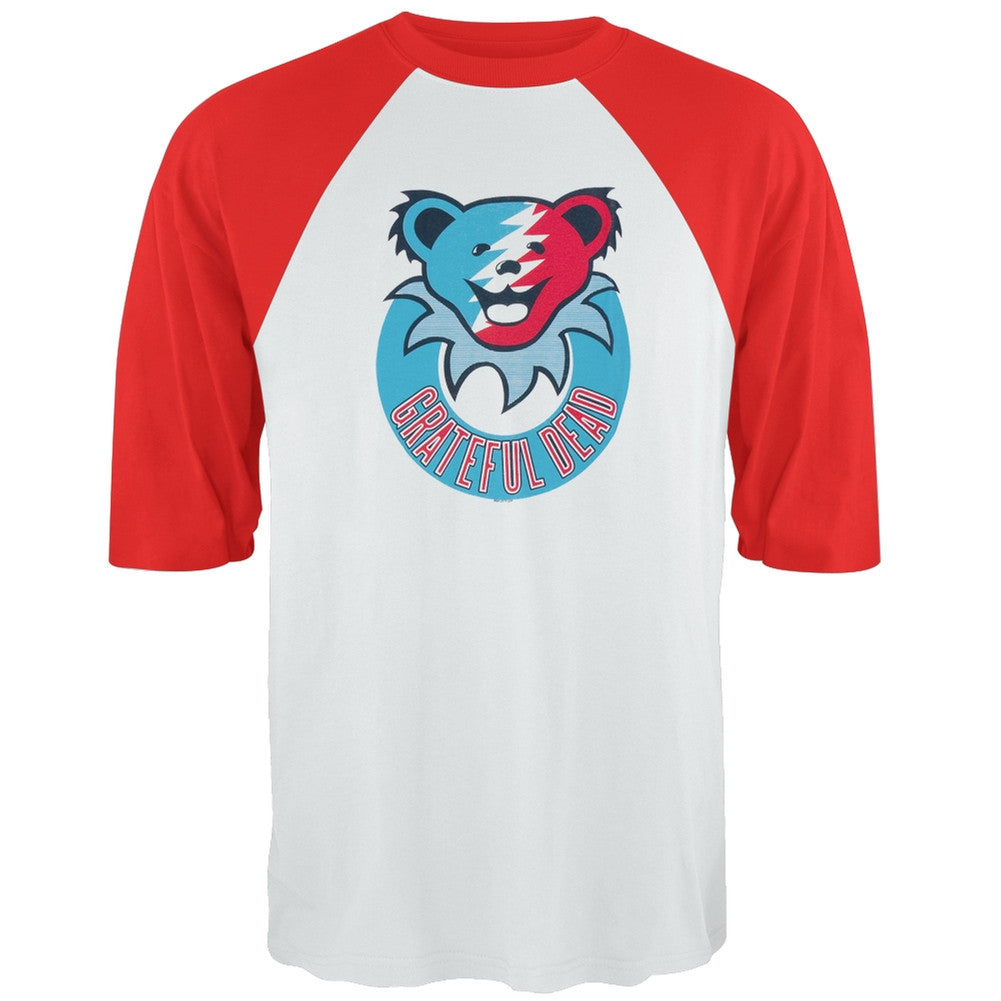 Grateful Dead - Smiley Bear Red Raglan Men's Raglans Grateful Dead   