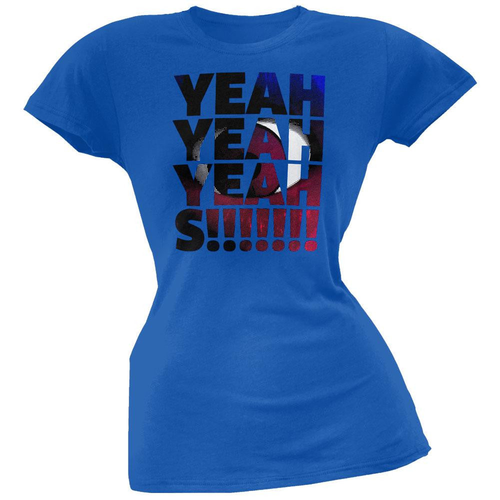 Yeah Yeah Yeahs - Stacked Logo Juniors T-Shirt Juniors T-Shirts Yeah Yeah Yeah's LG Blue 