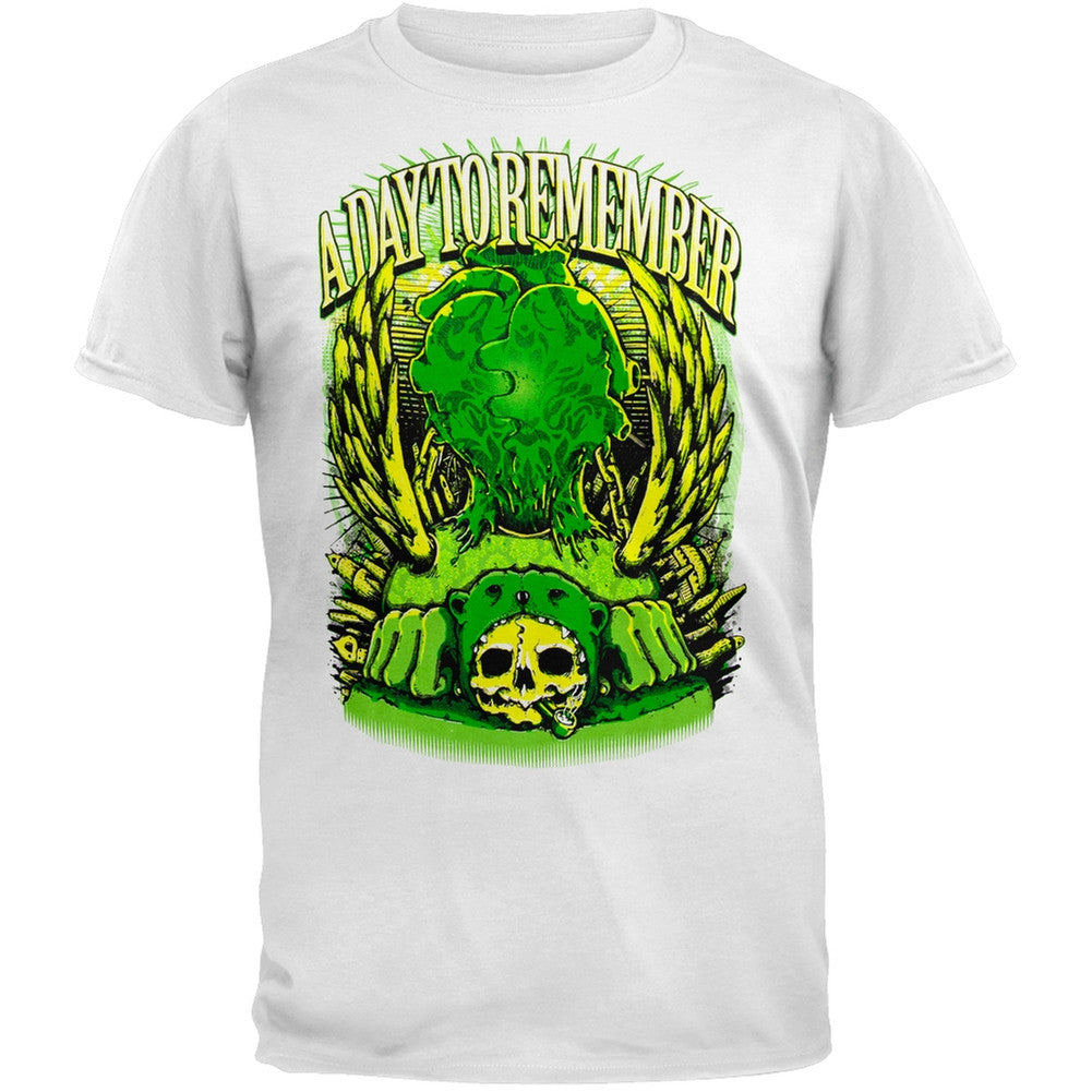 A Day To Remember - Bear Skull T-Shirt Men's T-Shirts A Day To Remember SM White 