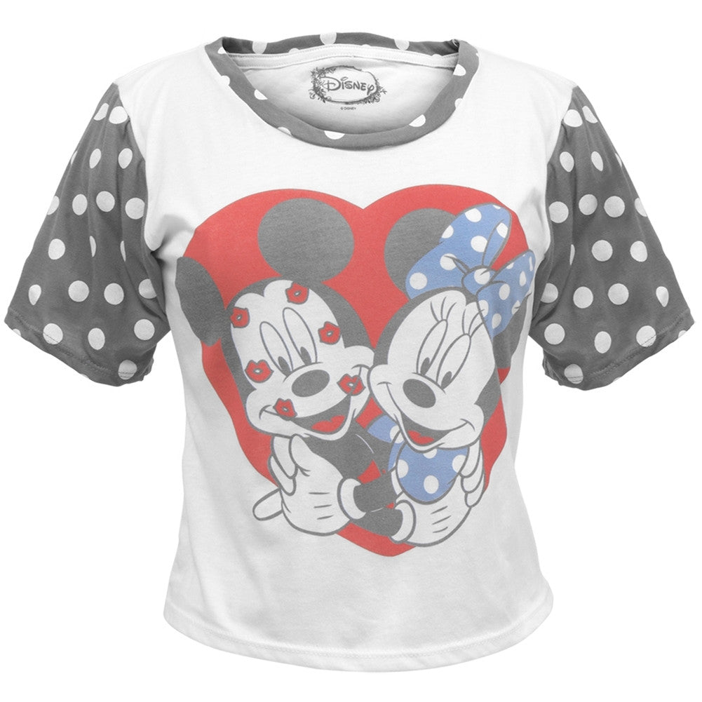 Mickey Mouse - Kissy Kissy Juniors T-Shirt Juniors T-Shirts Mickey Mouse SM White