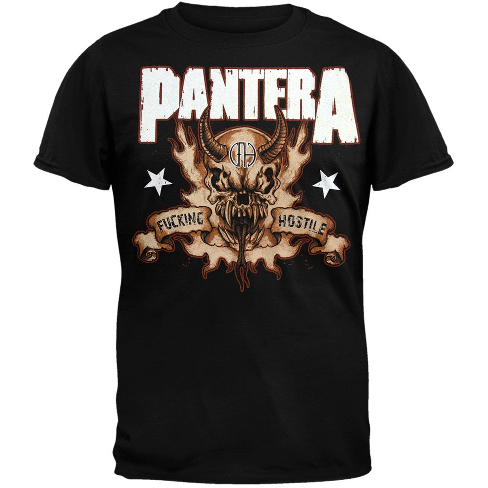 Pantera - Hostile Skull T-Shirt Men's T-Shirts Pantera SM Black 