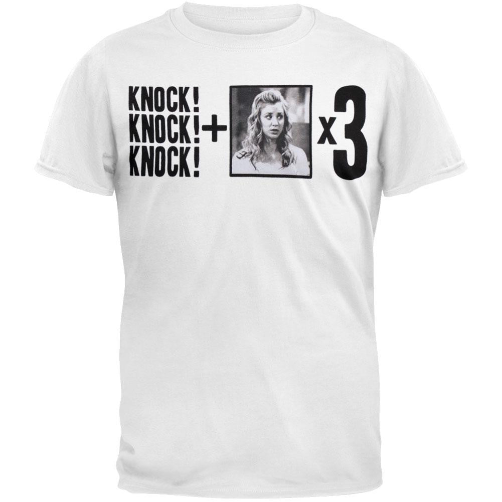 Big Bang Theory - Knock Knock Knock T-Shirt Men's T-Shirts Big Bang Theory SM White 