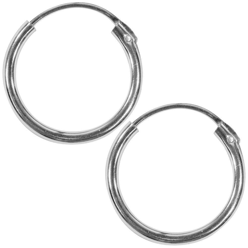 14mm Plain Hoop Earrings Hoop Earrings Old Glory   