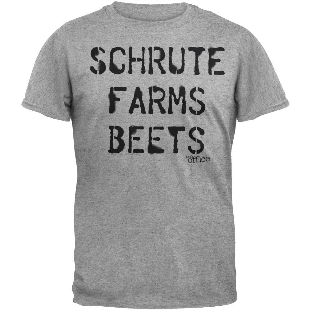 The Office - Schrute Farms Soft T-Shirt Men's T-Shirts The Office SM Grey 