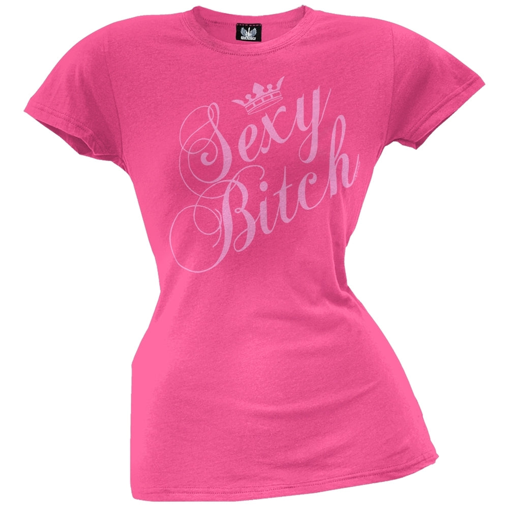 Paris Hilton - Sexy Bitch Juniors T-Shirt Juniors T-Shirts Paris Hilton SM Pink