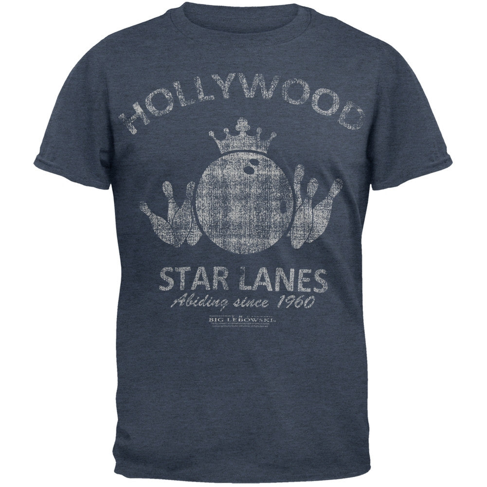 Big Lebowski - Hollywood Star Lanes Soft T-Shirt Men's T-Shirts The Big Lebowski SM Grey 